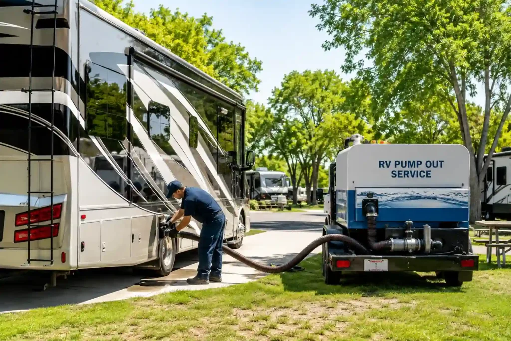 RV Camping Without Sewer Hookups: How Tanks and Pump-Out Service Work